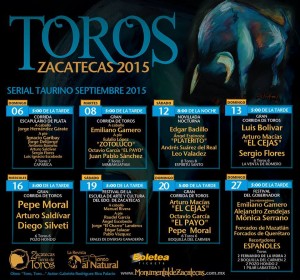 cartel de toros fenaza 2015
